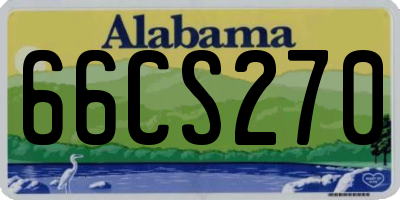 AL license plate 66CS270