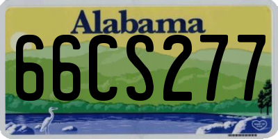 AL license plate 66CS277
