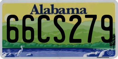 AL license plate 66CS279