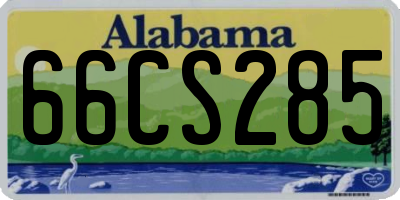AL license plate 66CS285
