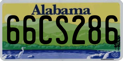 AL license plate 66CS286