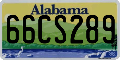 AL license plate 66CS289