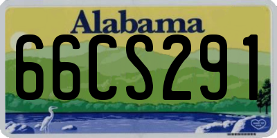 AL license plate 66CS291