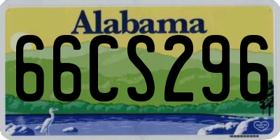 AL license plate 66CS296
