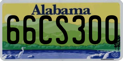 AL license plate 66CS300