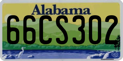 AL license plate 66CS302