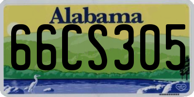 AL license plate 66CS305