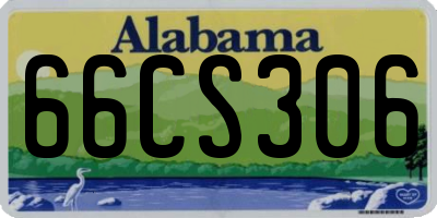 AL license plate 66CS306
