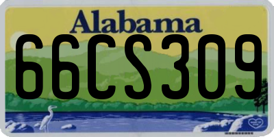 AL license plate 66CS309