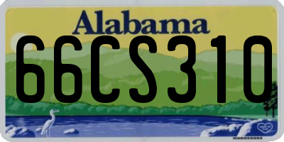 AL license plate 66CS310