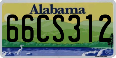 AL license plate 66CS312