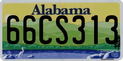 AL license plate 66CS313