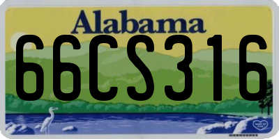 AL license plate 66CS316