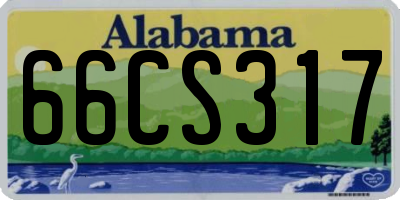 AL license plate 66CS317