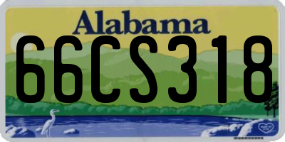 AL license plate 66CS318