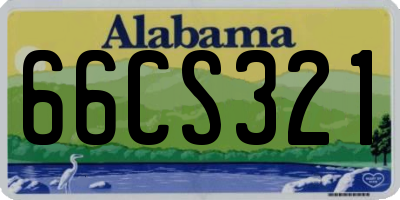 AL license plate 66CS321
