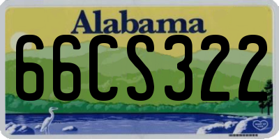 AL license plate 66CS322