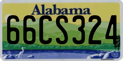 AL license plate 66CS324
