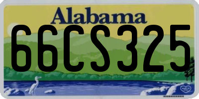 AL license plate 66CS325