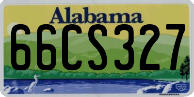 AL license plate 66CS327