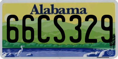 AL license plate 66CS329