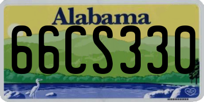 AL license plate 66CS330