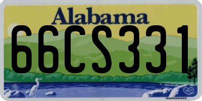 AL license plate 66CS331