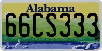 AL license plate 66CS333