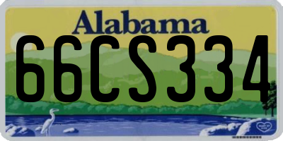 AL license plate 66CS334