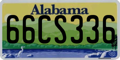 AL license plate 66CS336