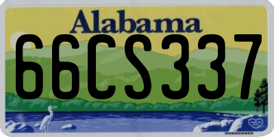AL license plate 66CS337