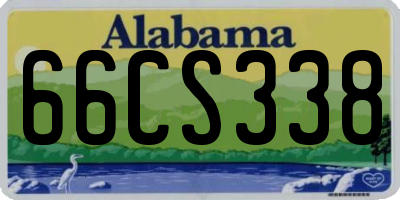 AL license plate 66CS338