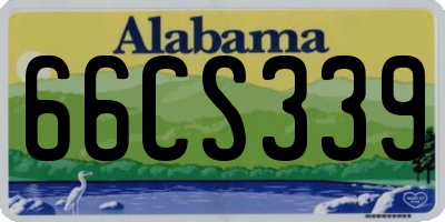 AL license plate 66CS339