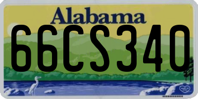 AL license plate 66CS340