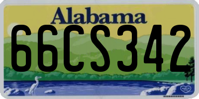 AL license plate 66CS342