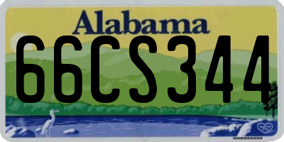 AL license plate 66CS344