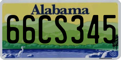 AL license plate 66CS345
