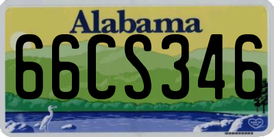 AL license plate 66CS346