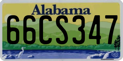 AL license plate 66CS347