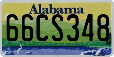 AL license plate 66CS348