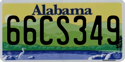 AL license plate 66CS349