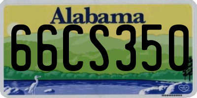 AL license plate 66CS350