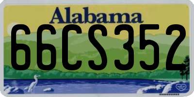 AL license plate 66CS352