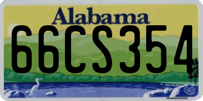 AL license plate 66CS354