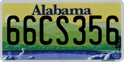 AL license plate 66CS356