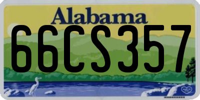 AL license plate 66CS357