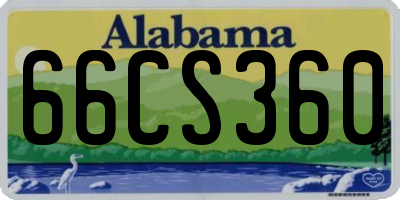 AL license plate 66CS360