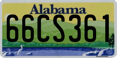 AL license plate 66CS361