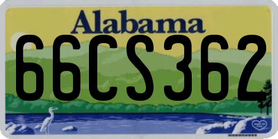 AL license plate 66CS362