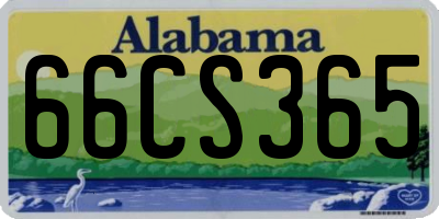 AL license plate 66CS365